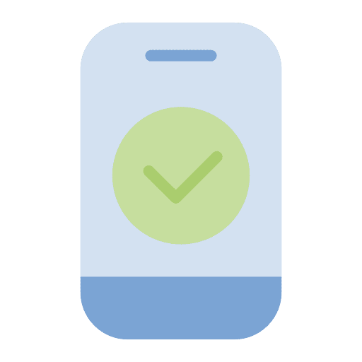Checklist smartphone touch finger icon Checklist smartphone touch finger icon