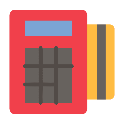 Edc card reader commerce and shopping finance icon Edc card reader commerce and shopping finance icon