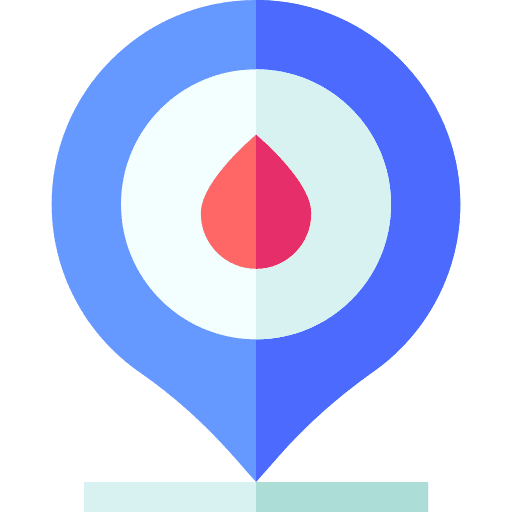 Blood map pointer map location blood icon