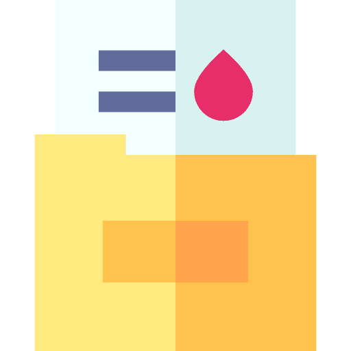 Folder blood hospital healthcare icon