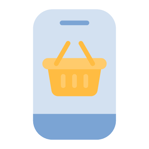 Online shop online shopping shopping cart smartphone icon Online shop online shopping shopping cart smartphone icon
