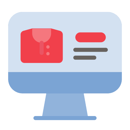 Online shop screen monitor web page icon Online shop screen monitor web page icon