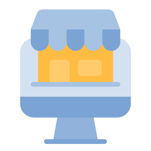 Online shop smart cart monitor commerce and shopping icon Online shop smart cart monitor commerce and shopping icon