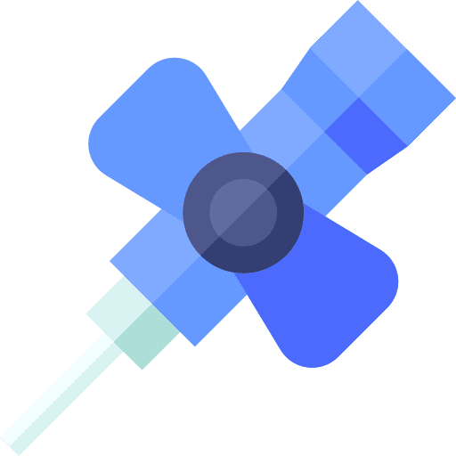 Butterfly needle equipment injection medical icon