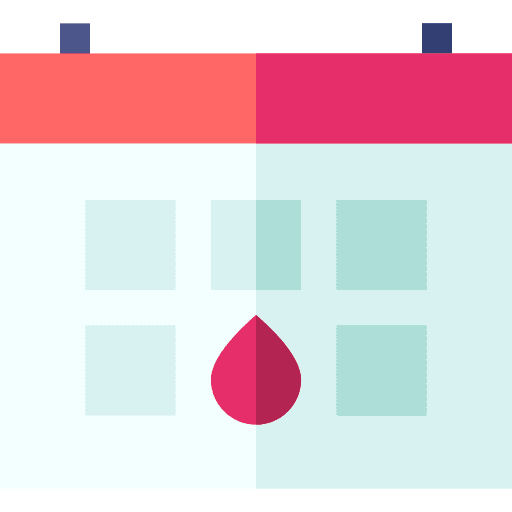 Calendar blood time and date medical icon