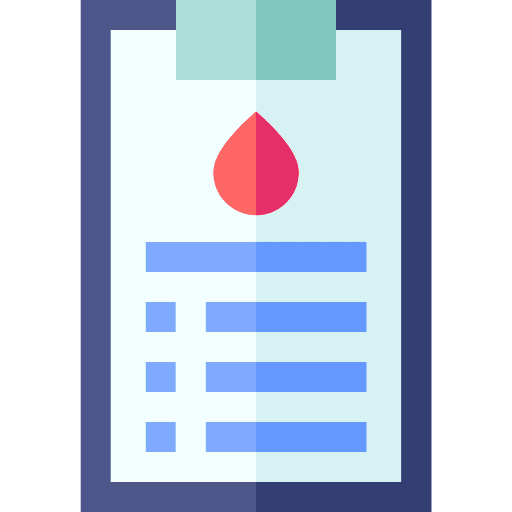 Clipboard healthcare and medical medical report blood icon