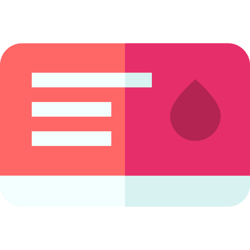 Donor card passport medical donor card icon