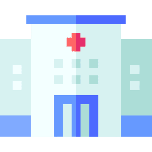 Hospital medical health clinic buildings icon