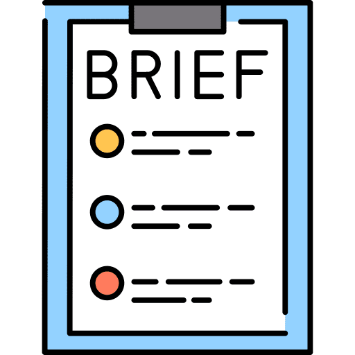 Brief clipboard list files and folders icon