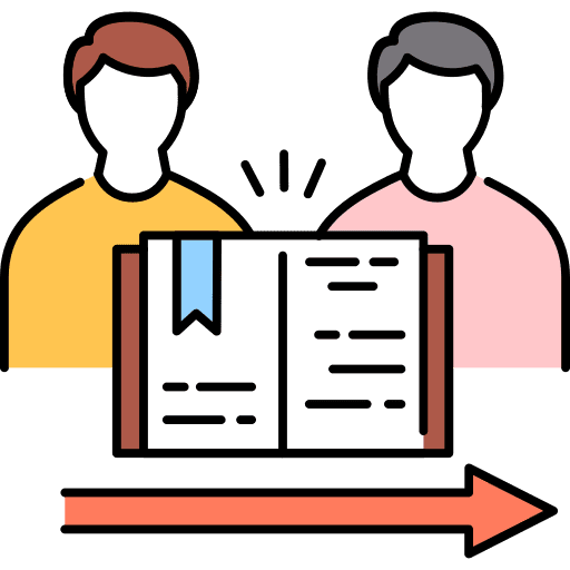 Coaching book user education icon