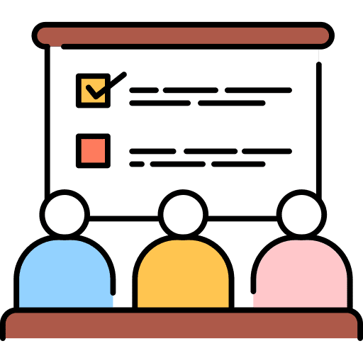 Coaching conference presentation checklist icon