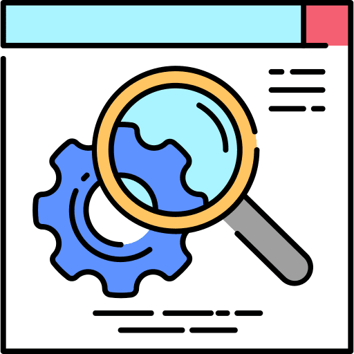 Customer service management search gear icon Customer service management search gear icon