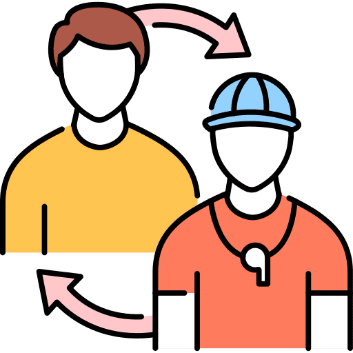 Mentor professions and jobs mentoring training icon