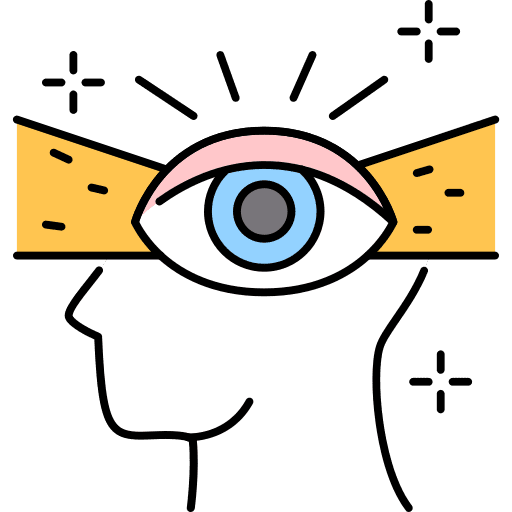 Vision head business and finance visionary icon