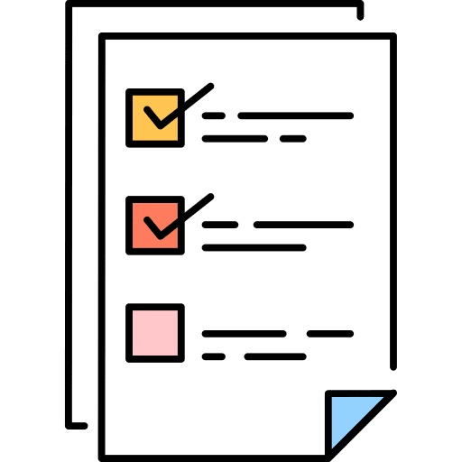 Document paper checklist files and folders icon Document paper checklist files and folders icon