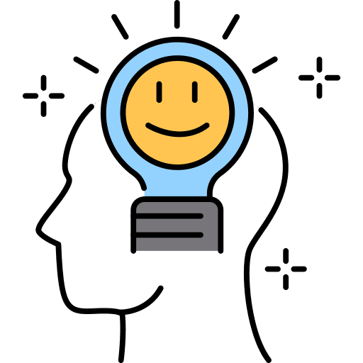 Head light bulb idea marketing icon Head light bulb idea marketing icon