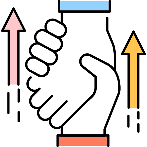 Help hands and gestures charity support icon