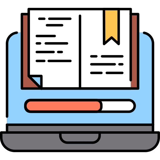 Laptop online learning computer education icon Laptop online learning computer education icon