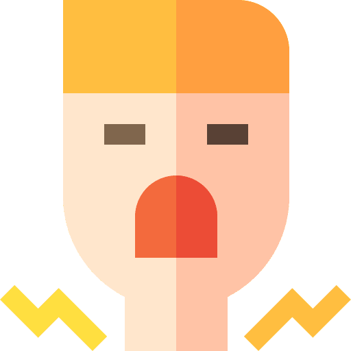 Sore throat reaction symptoms medical icon Sore throat reaction symptoms medical icon