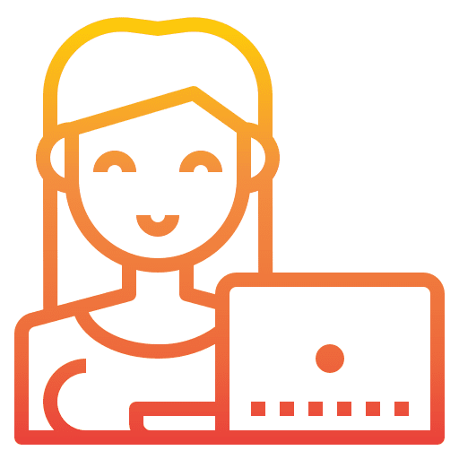 Woman employee working woman user icon