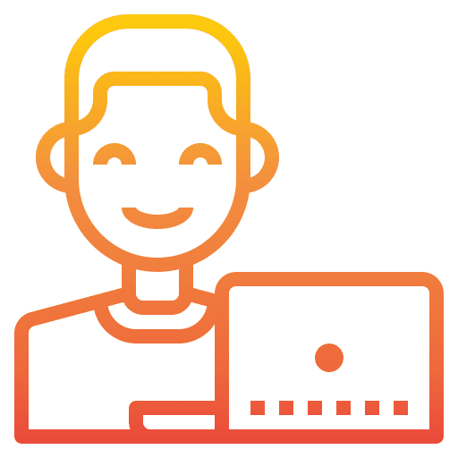 Boy man worker study icon Boy man worker study icon