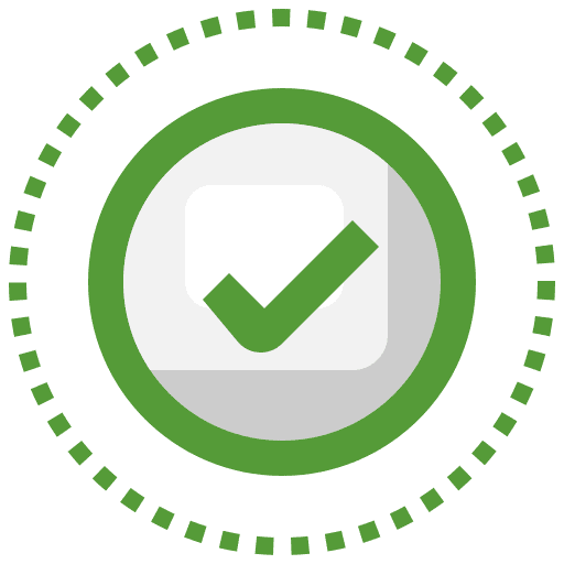 Approval completed check mark ui icon