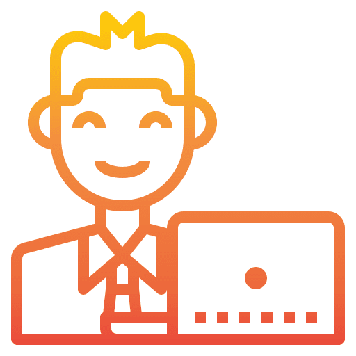 Boy working man student user icon Boy working man student user icon