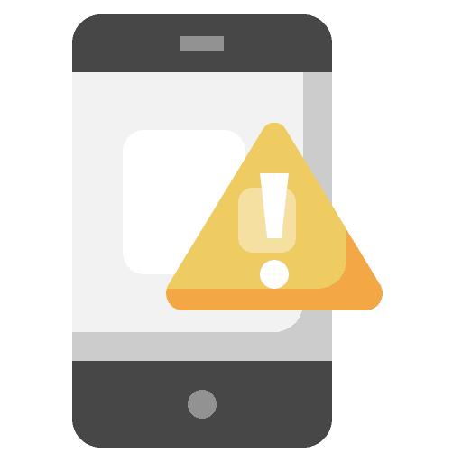 Smartphone alert touchscreen ui icon