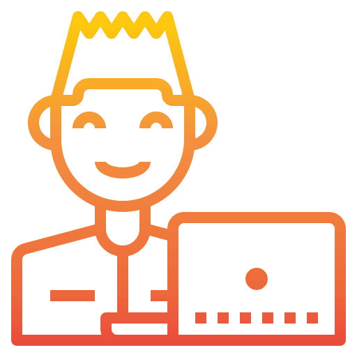 Student worker user working icon Student worker user working icon