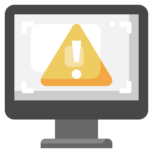 Computer ui electronics warning icon Computer ui electronics warning icon