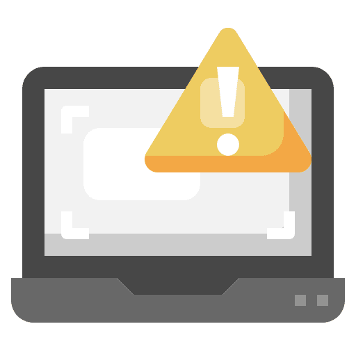 Laptop alert laptop attention icon Laptop alert laptop attention icon