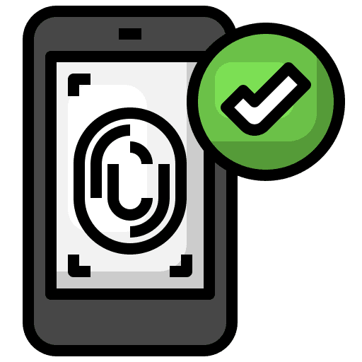 Fingerprint fingerprint security mobile phone icon Fingerprint fingerprint security mobile phone icon