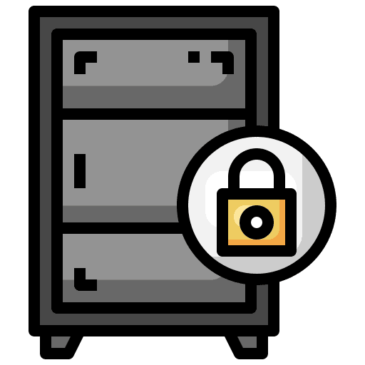 Locker safety box safe box banking icon