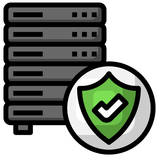 Server hosting database computer icon Server hosting database computer icon