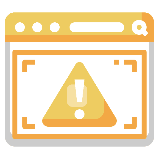 Web web warning sign exclamation mark icon Web web warning sign exclamation mark icon
