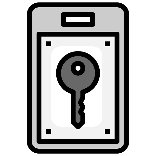 Smart key real estate door key security icon Smart key real estate door key security icon