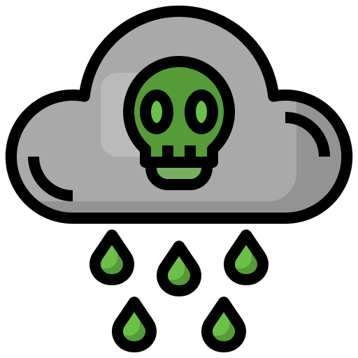 Cloud rain acid rain death icon Cloud rain acid rain death icon