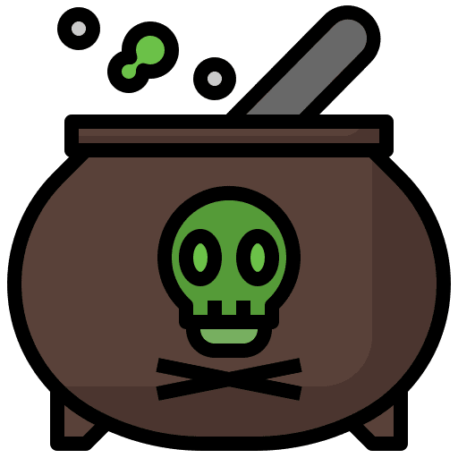 Mortar pestle skull death icon Mortar pestle skull death icon