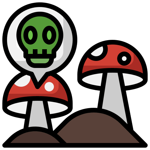 Mushroom poison nature venom icon