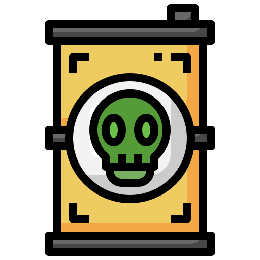 Poison death toxic waste skull icon Poison death toxic waste skull icon