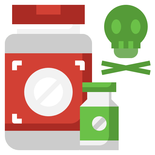 Drug medical death pill icon