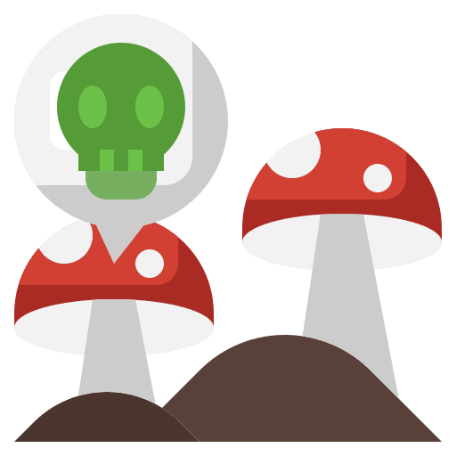 Mushroom skull nature venom icon