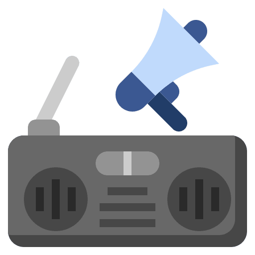 Radio advertising radio publicity icon Radio advertising radio publicity icon