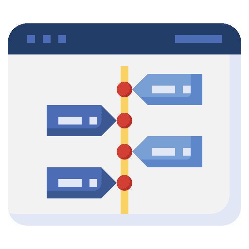 Timeline business seo and web structure icon Timeline business seo and web structure icon
