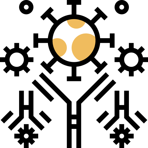 Antigen molecule healthcare and medical antigen icon