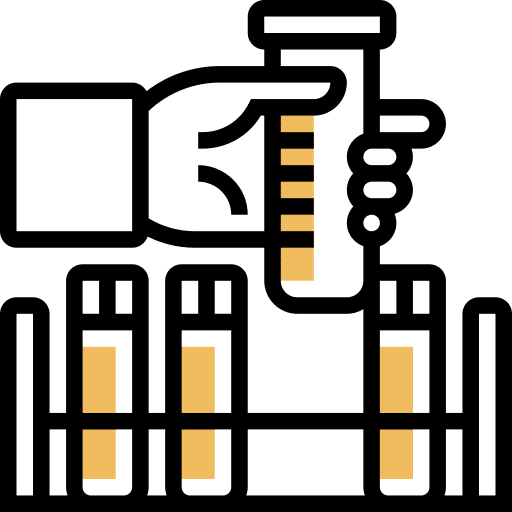 Blood sample healthcare and medical lab test tube icon