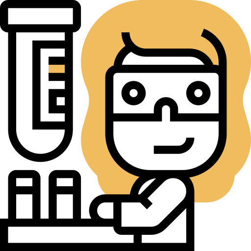 Blood tube healthcare and medical test tube people icon