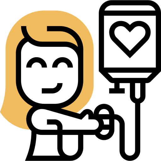 Donor people healthcare and medical blood donation icon