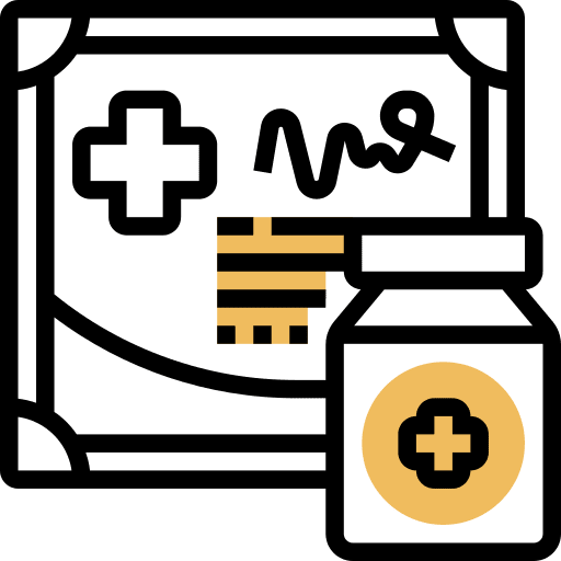 Certificate medicine certificate care icon