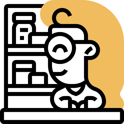 Dispensary supplies store pharmacy icon